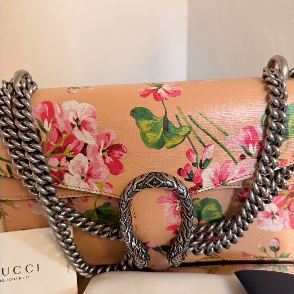 Gucci Medium Dionysus Blooms Leather Shoulder Bag - Picture 3 of 12
